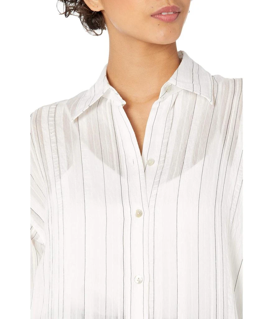 商品Vince|Drapey Stripe Convertible Button-Down,价格¥991,第3张图片详细描述