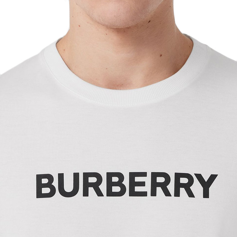 【预售3-7天】BURBERRY/博柏利 22年秋冬新款 男士白色纯棉宽松版型短袖T恤80553091商品第3张图片规格展示