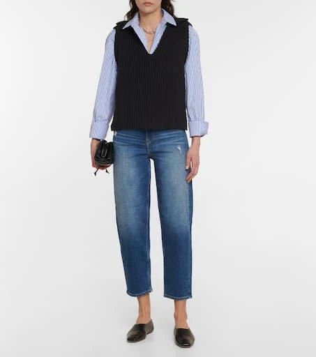 商品AG Jeans|Balloon高腰直筒牛仔裤,价格¥1103,第2张图片详细描述