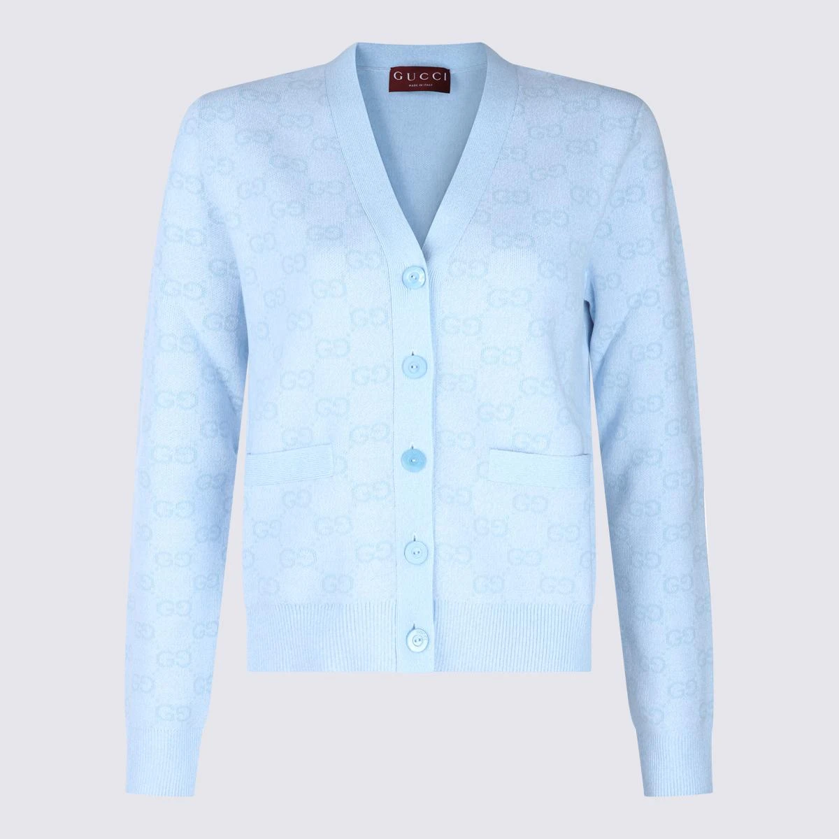 商品Gucci|Gucci 女士针织毛衣 818735XKEOH4546 蓝色,价格¥10029,第1张图片