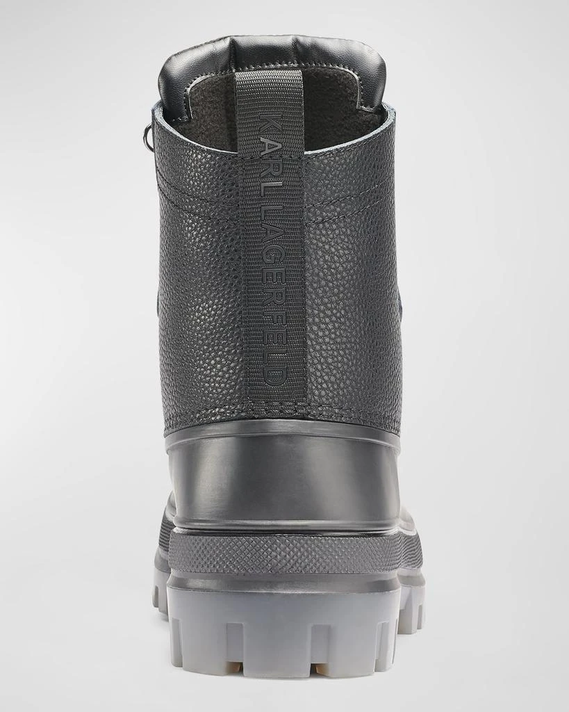 商品Karl Lagerfeld Paris|Men's Fleece-Lined Leather Lace-Up Winter Boots,价格¥1609,第3张图片详细描述