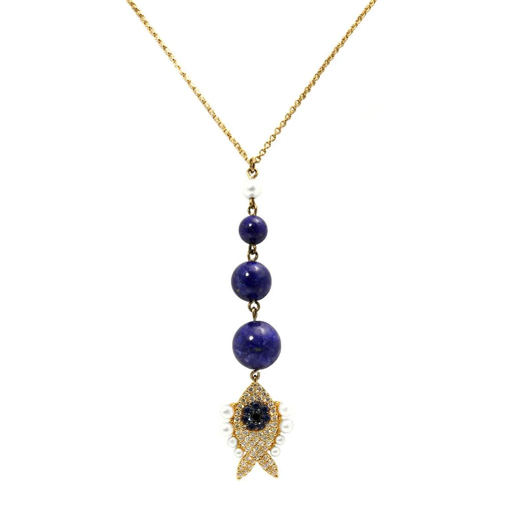 商品apm Monaco|APM Monaco Fish And Pearl Pendant Necklace,价格¥363,第2张图片详细描述