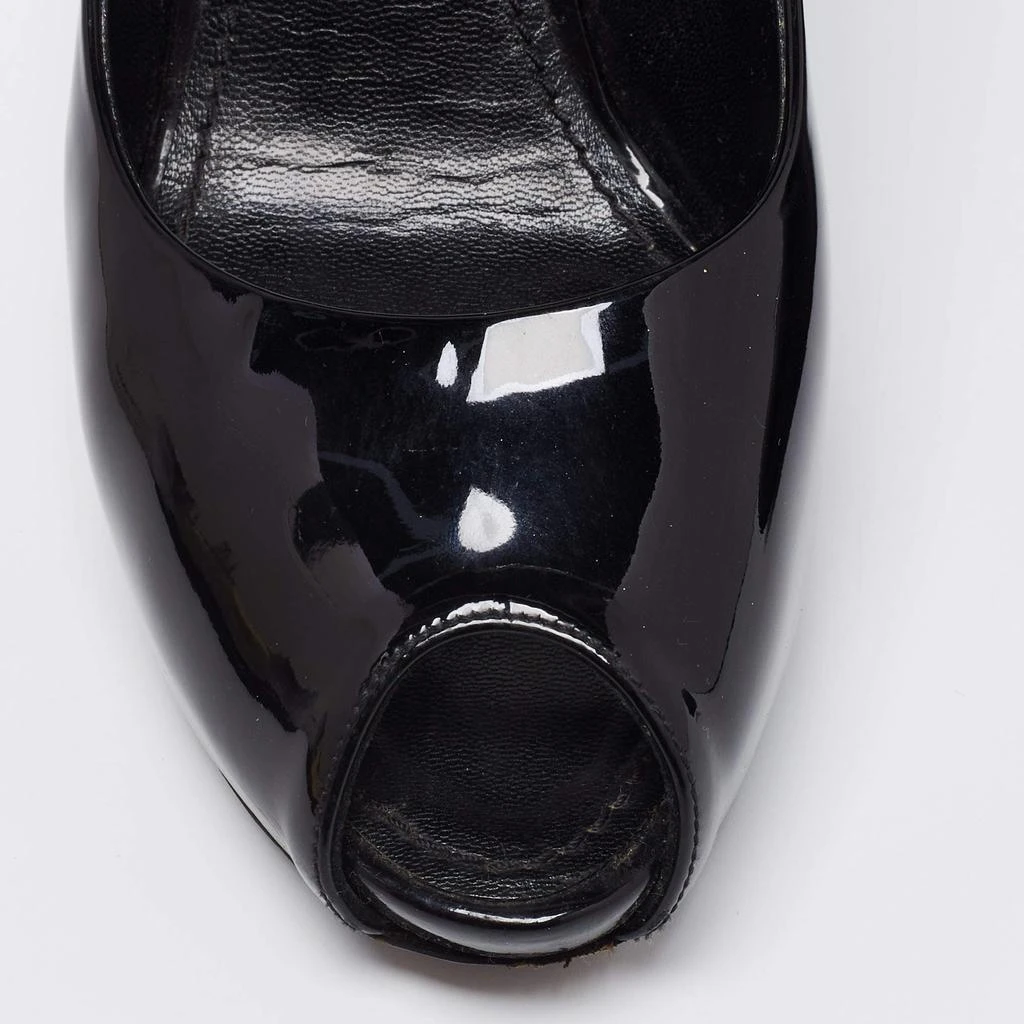 Louis Vuitton Black Patent Leather Oh Really! Peep Toe Platform Pumps Size 37.5 商品