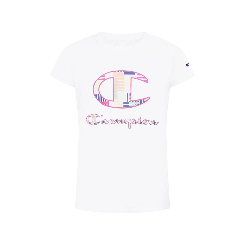 商品CHAMPION|Big Girls Multi Stripe Pattern Short Sleeve T-shirt,价格¥101,第1张图片详细描述