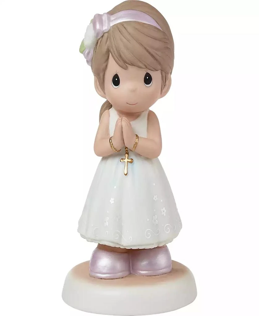 商品Precious Moments|222021 Blessings On Your First Communion Brunette Hair and Medium Skin Girl Bisque Porcelain Figurine,价格¥462,第1张图片