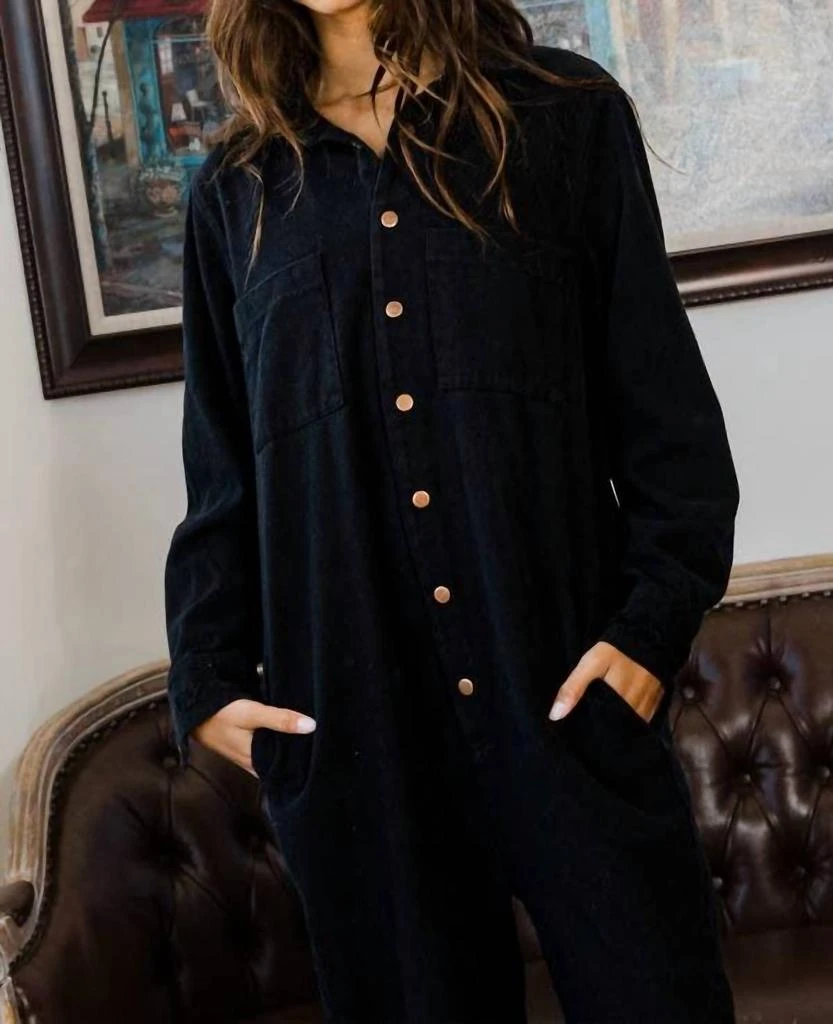 商品BUCKETLIST|Bucketlist - Long Sleeve Denim Jumpsuit,价格¥560,第2张图片详细描述