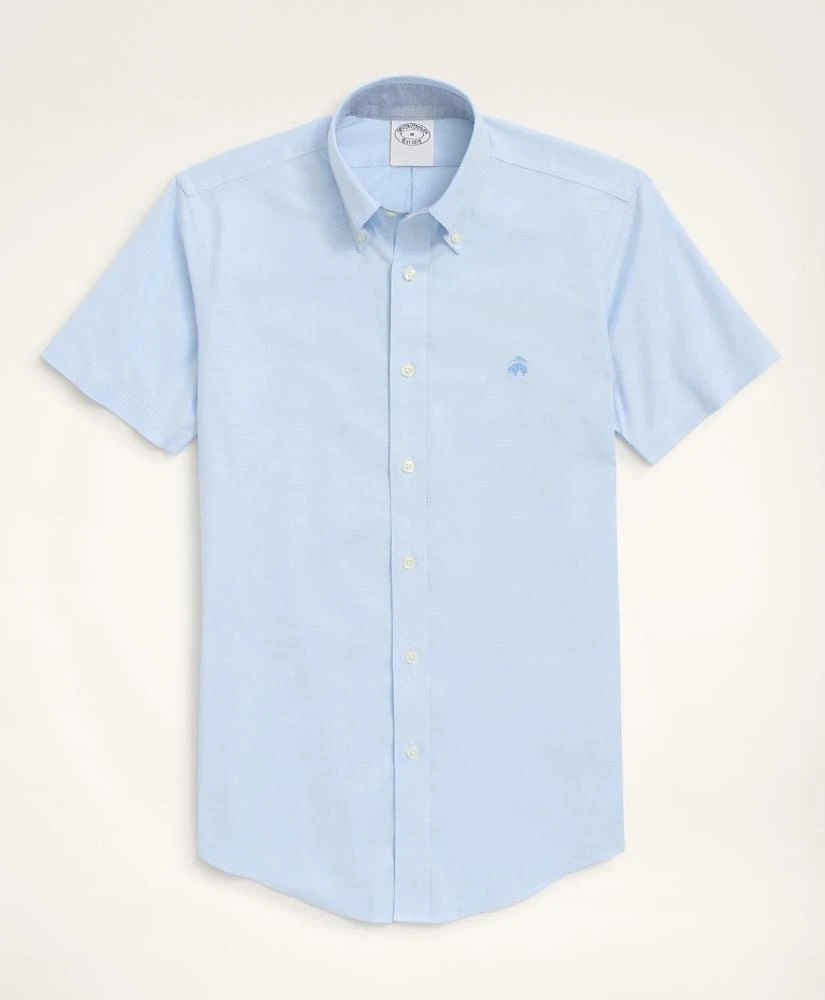 商品Brooks Brothers|Stretch Non-Iron Oxford Button-Down Collar Short-Sleeve Sport Shirt,价格¥809,第1张图片