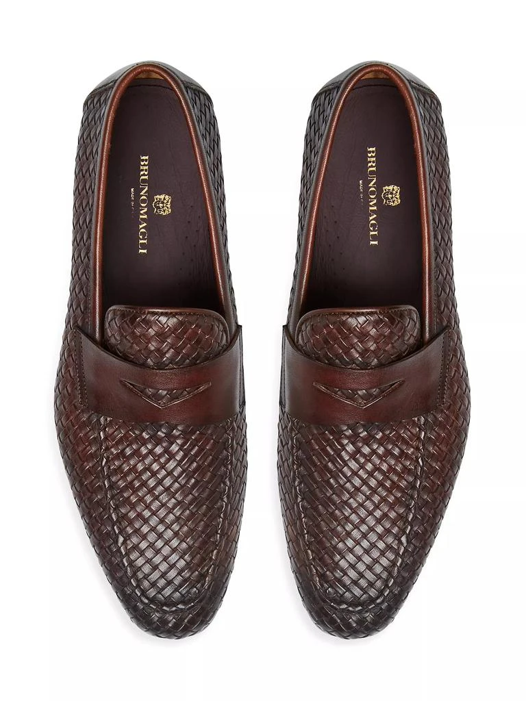 商品Bruno Magli|Manfredo Woven Leather Loafers,价格¥3156,第4张图片详细描述