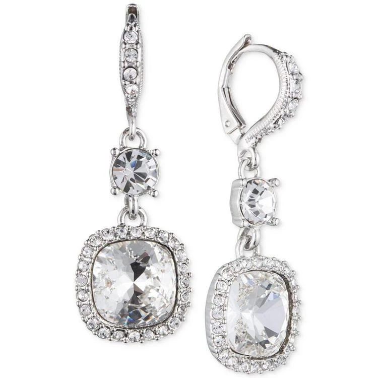 商品Givenchy|Silver-Tone Crystal Cushion Drop Earrings,价格¥359,第1张图片