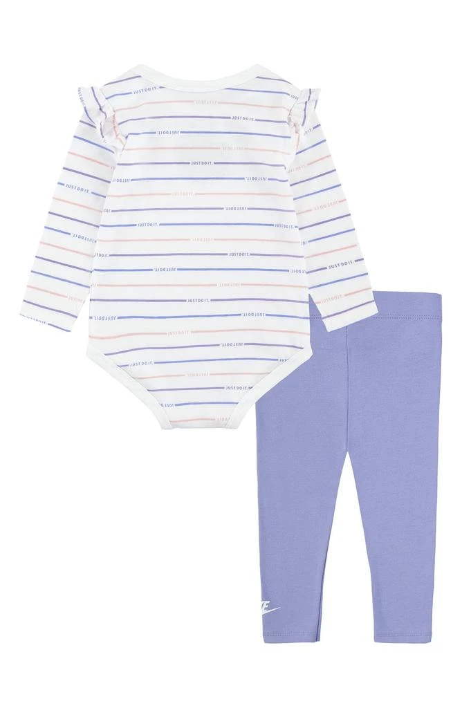 商品NIKE|Just Do It Stripe Ruffle Bodysuit & Leggings Set,价格¥128,第2张图片详细描述