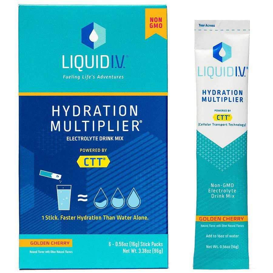 商品Liquid I.V.|Hydration Multiplier Electrolyte Drink Mix Golden Cherry,价格¥108,第3张图片详细描述