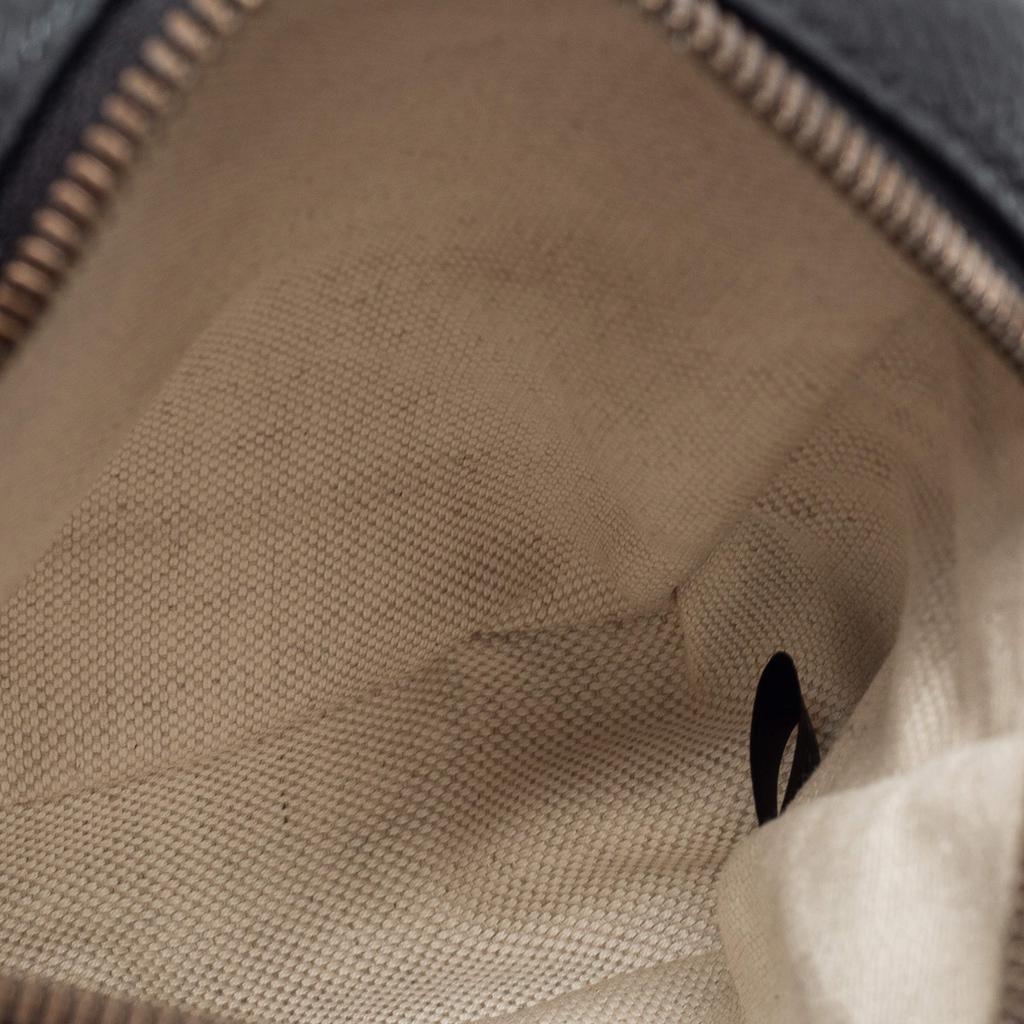 Gucci Black Leather Logo Print Messenger Bag商品第9张图片规格展示