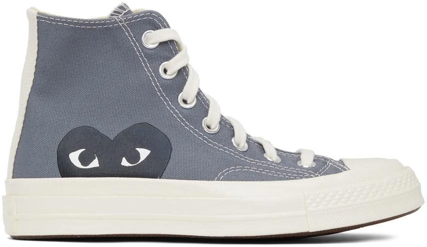 商品Comme des Garcons|Grey Converse Edition Half Heart Chuck 70 High Sneakers,价格¥1200,第1张图片