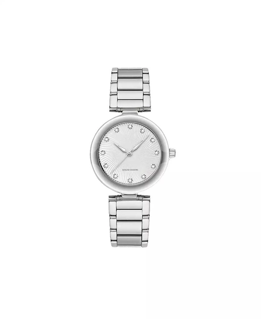 商品American Exchange|Women's Metal Diamond Silver-Tone Stainless Steel Analog Watch,价格¥152,第1张图片