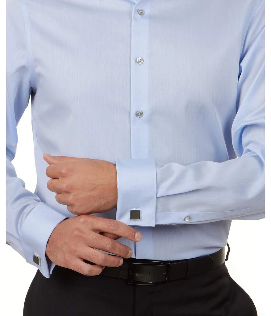 商品Calvin Klein|Dress Shirt Slim Fit Non Iron Solid French Cuff,价格¥327,第3张图片详细描述