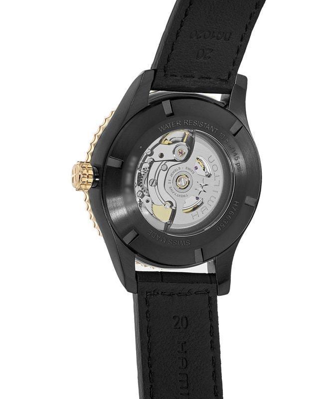 商品Hamilton|Hamilton Black Dial  Leather Strap Men's Watch H76635730,价格¥6249,第5张图片详细描述