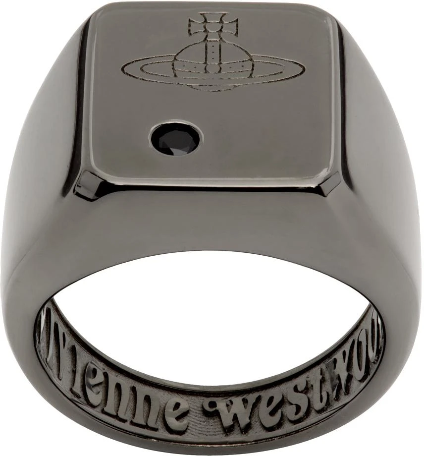 商品Vivienne Westwood|Gunmetal Carlo Ring,价格¥1653,第1张图片