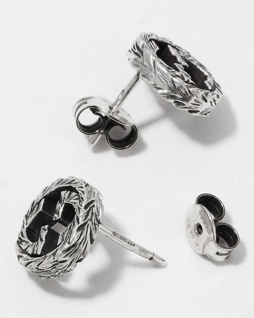 商品Gucci|Interlocking G 10mm Stud Earrings in Aged Silver,价格¥2344,第4张图片详细描述