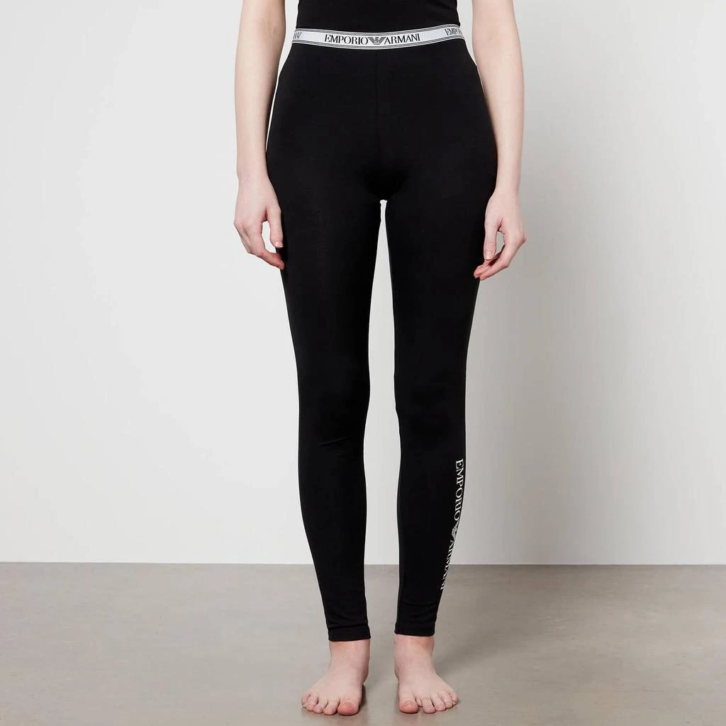 商品Emporio Armani|Emporio Armani Women's Iconic Logoband Leggings - Black,价格¥323,第1张图片