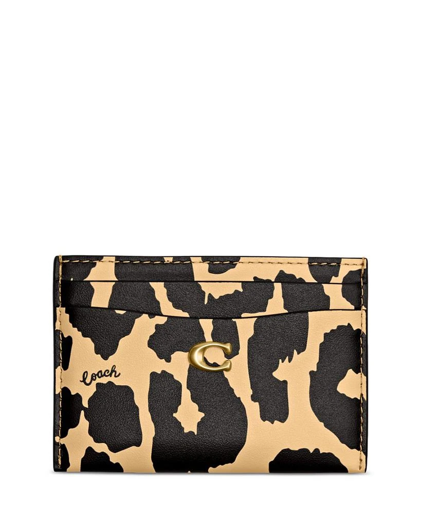 商品Coach|Essential Leopard Print Leather Card Case,价格¥702,第1张图片