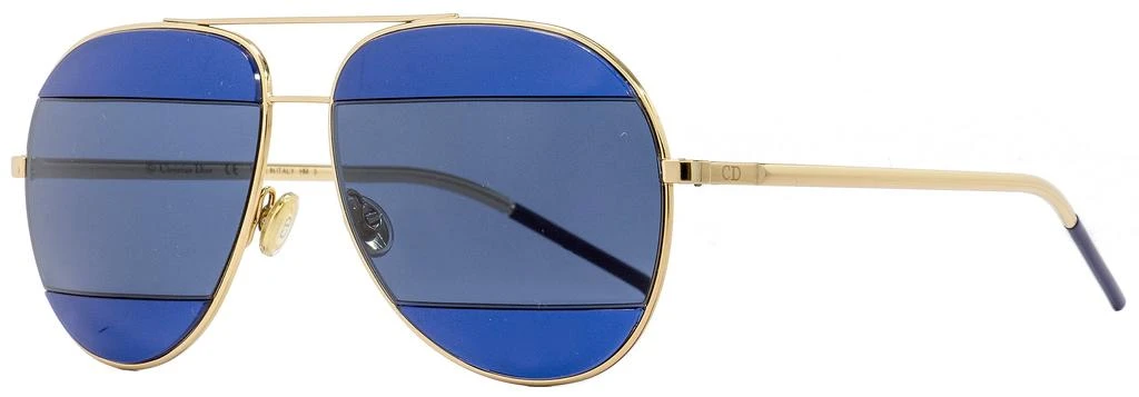 商品Dior|Dior Women's  Sunglasses Split2 000KU Gold/Dark Blue 59mm,价格¥1109,第1张图片