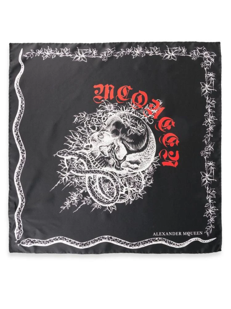 商品Alexander McQueen|Snake & Skull Silk Scarf,价格¥546,第2张图片详细描述