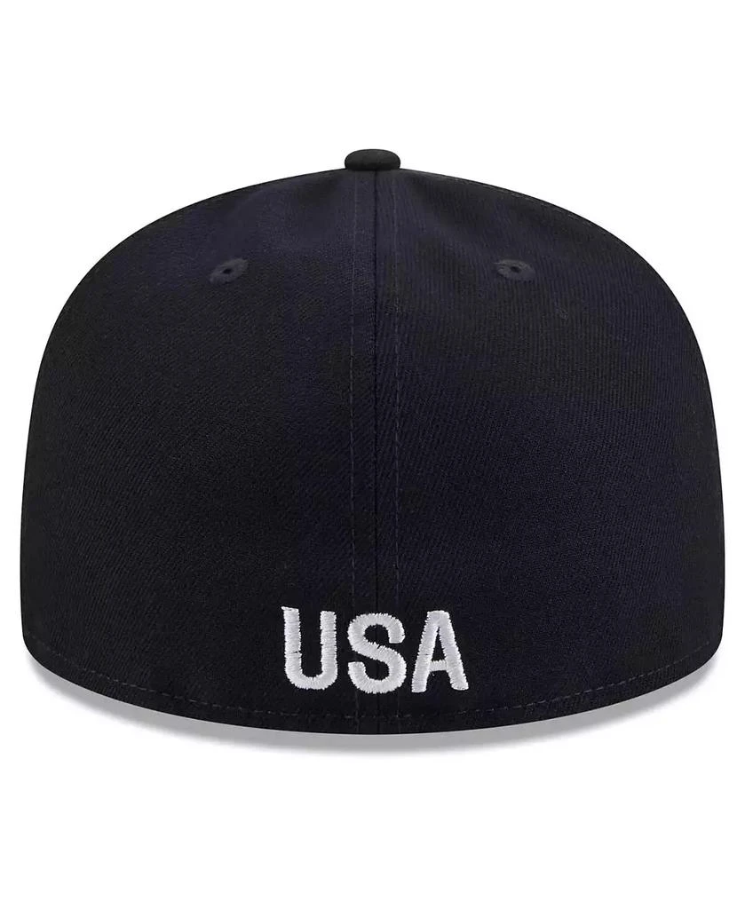 商品New Era|Men's Navy USMNT Text 59FIFTY Fitted Hat,价格¥344,第3张图片详细描述