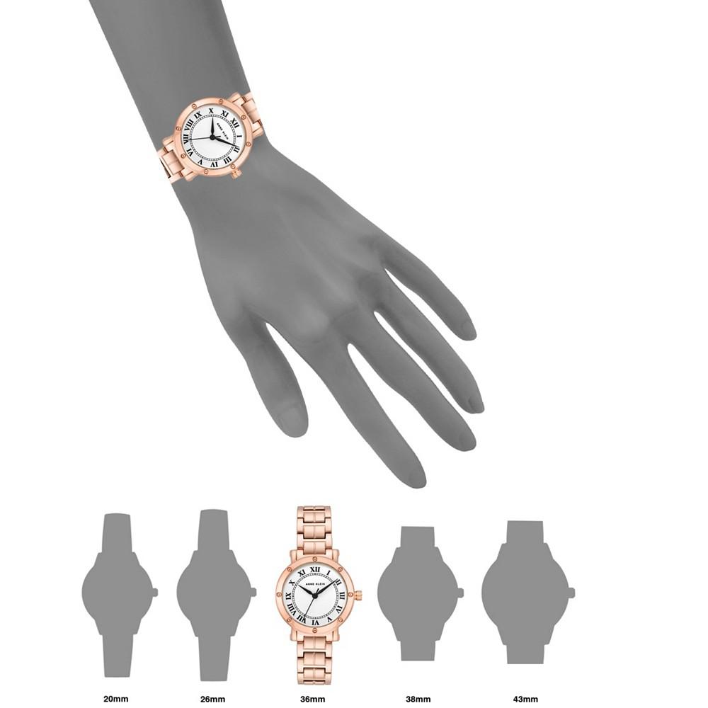 Women's Roman Numeral Rose Gold-tone Base Metal Watch, 30mm商品第4张图片规格展示