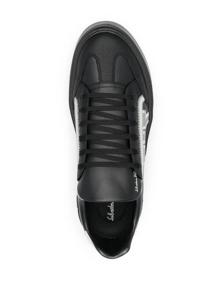 商品Salvatore Ferragamo|Salvatore Ferragamo Men&#39;s  Black Leather Sneakers,价格¥5367,第4张图片详细描述