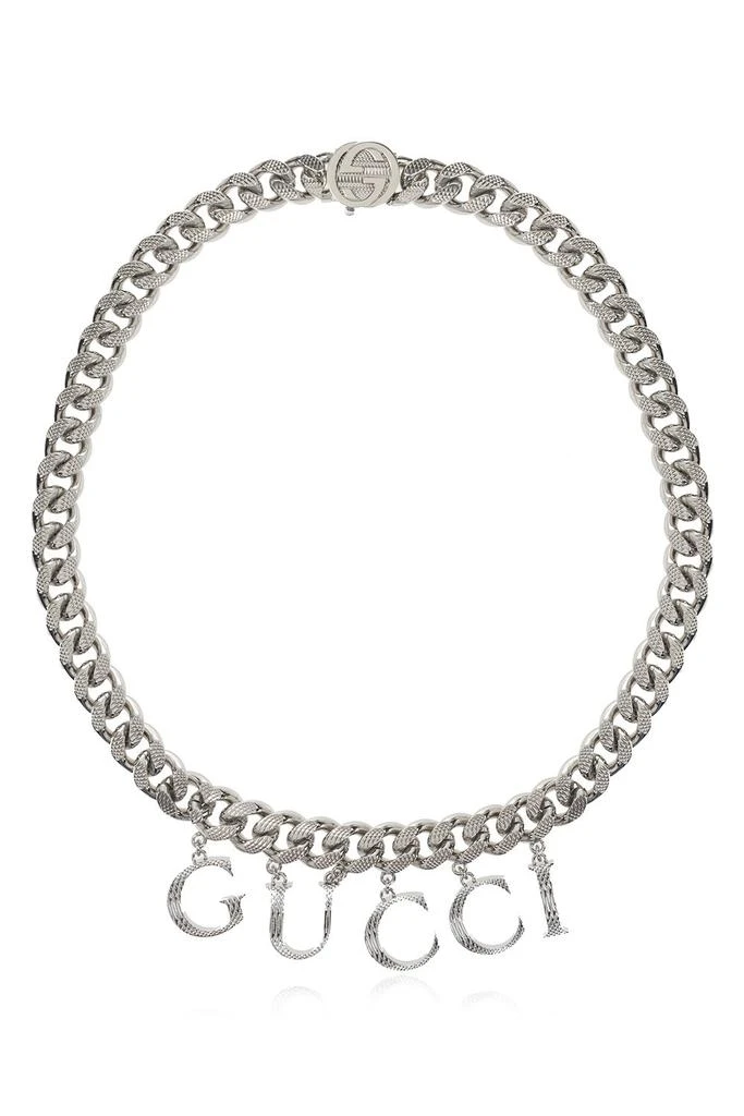 商品Gucci|Gucci Logo Charm Chain-Link Necklace,价格¥7075,第1张图片