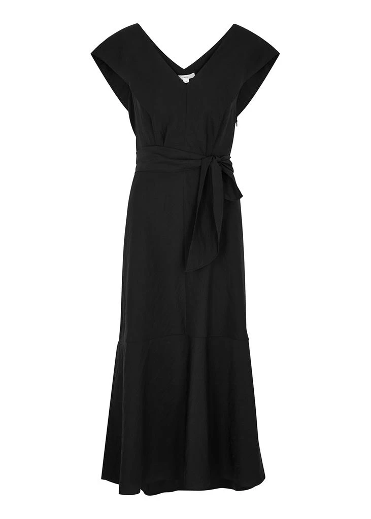 商品Vince|Black flutter-sleeve midi dress,价格¥4127,第1张图片