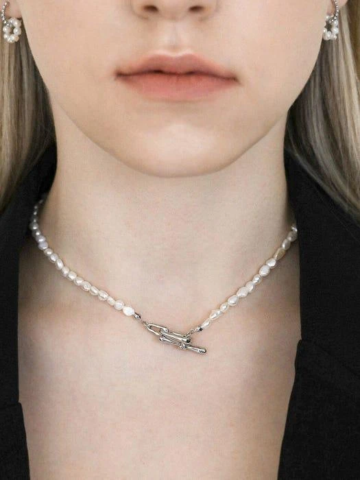 商品LAZYDAWN|Toggle Pearl Necklace (N043) - 2 Colors,价格¥494,第1张图片