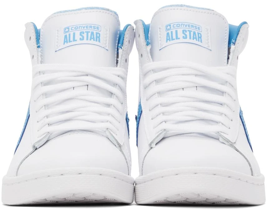 商品Converse|White & Blue 'Pro Leather' High Sneakers,价格¥372,第2张图片详细描述