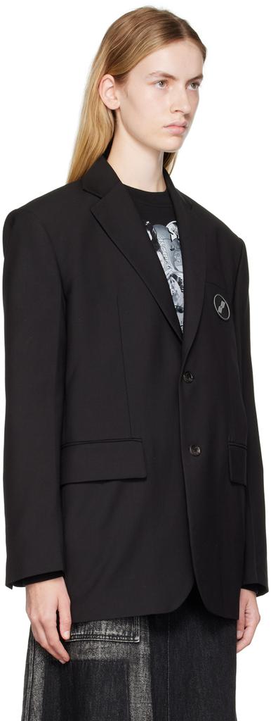 Black Oversized Suit Blazer商品第2张图片规格展示