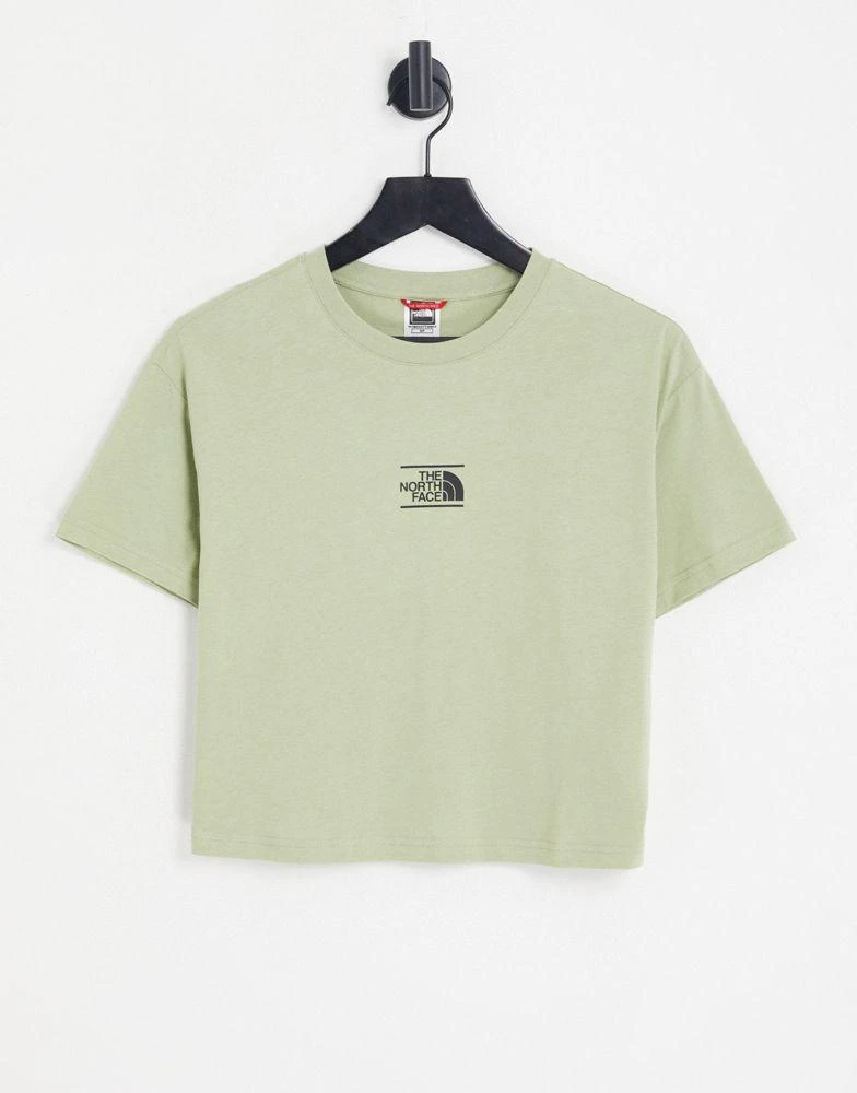 商品The North Face|The North Face Dome at Center cropped t-shirt in khaki Exclusive at ASOS,价格¥256,第1张图片