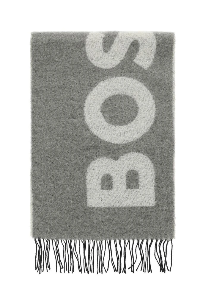 商品Hugo Boss|Boss Bouclé Wool Blend Scarf With Logo,价格¥420,第1张图片