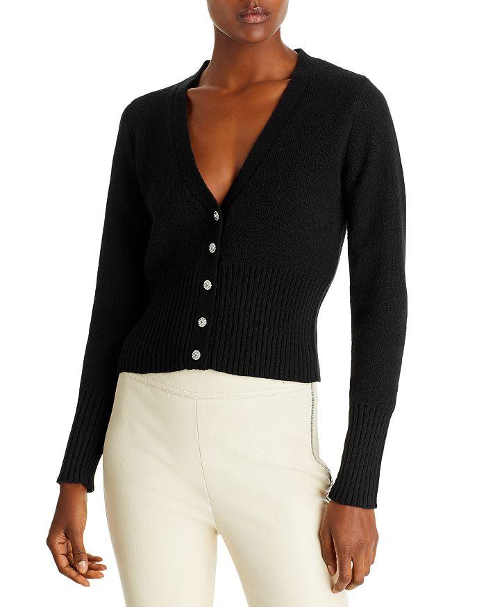 Rhinestone Button Cardigan Sweater - 100% Exclusive商品第1张图片规格展示
