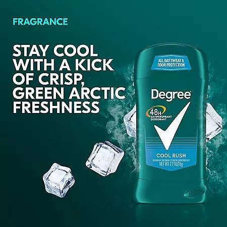 商品Degree|Degree Men Dry Protection Antiperspirant, Cool Rush, 2.7 oz., 5 pk.,价格¥91,第3张图片详细描述