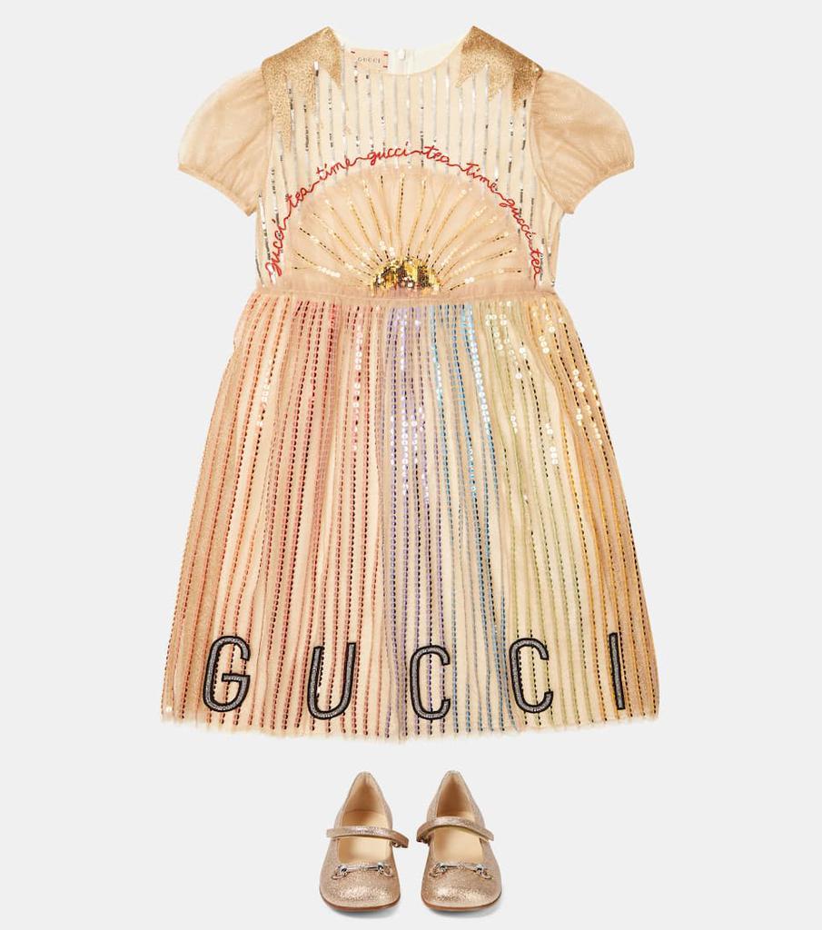 商品Gucci|亮片薄纱连衣裙,价格¥26314,第4张图片详细描述