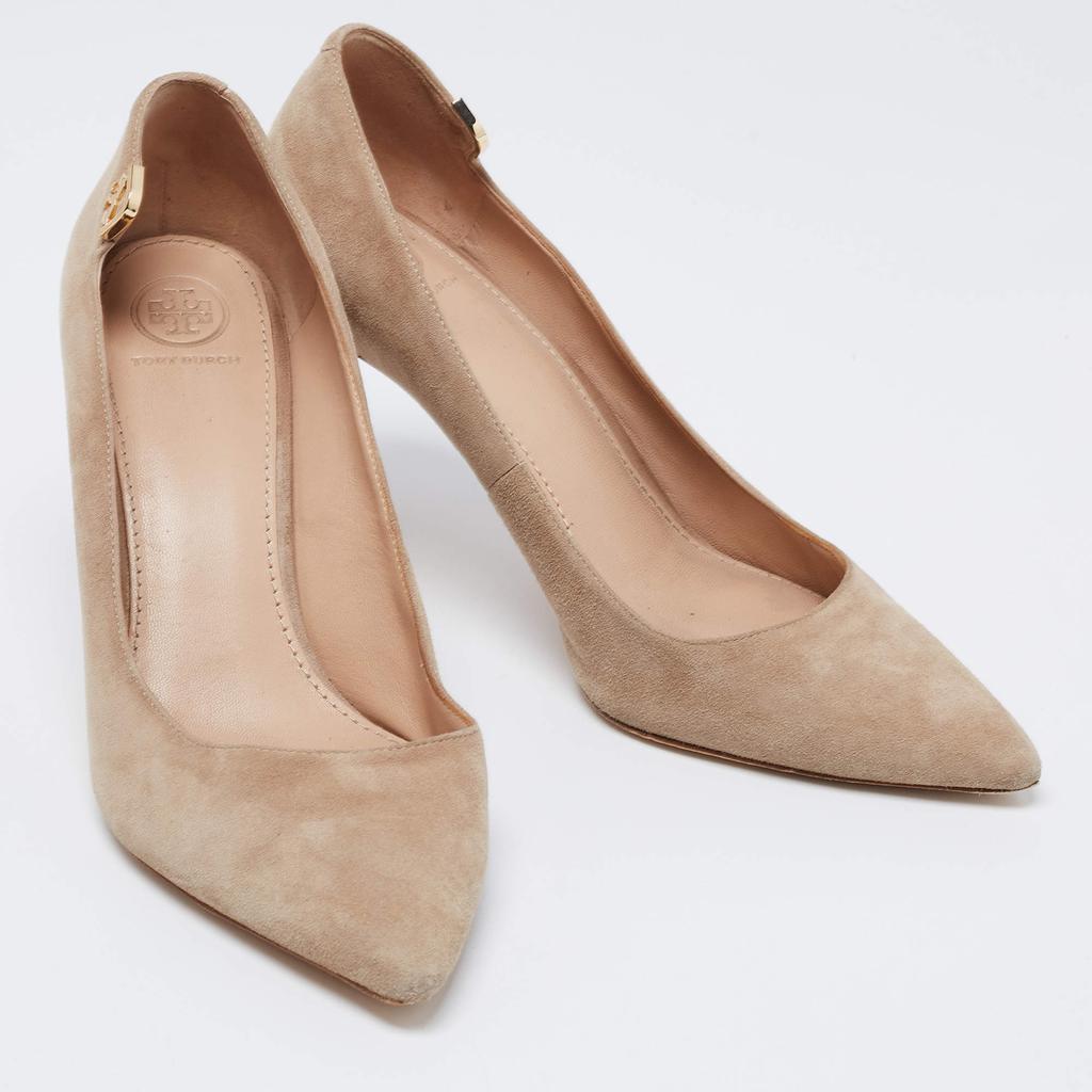 商品[二手商品] Tory Burch|Tory Burch Beige Suede Elizabeth Pumps Size 39,价格¥1118,第6张图片详细描述