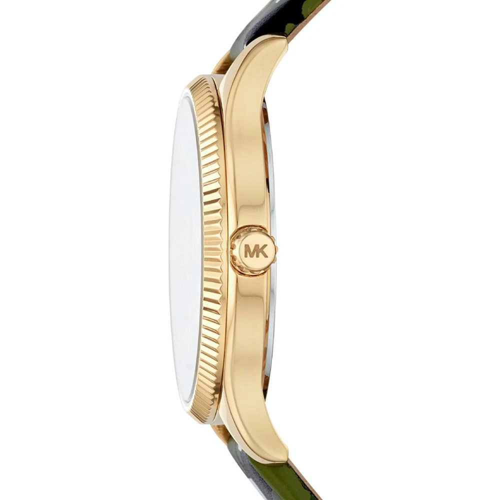 商品Michael Kors|Women's Lexington Green Camo Butterfly Leather Strap Watch 36mm,价格¥990,第2张图片详细描述