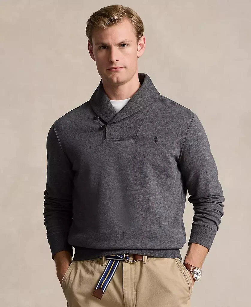 商品Ralph Lauren|男士奢华平纹针织披肩领套头衫,价格¥565,第1张图片