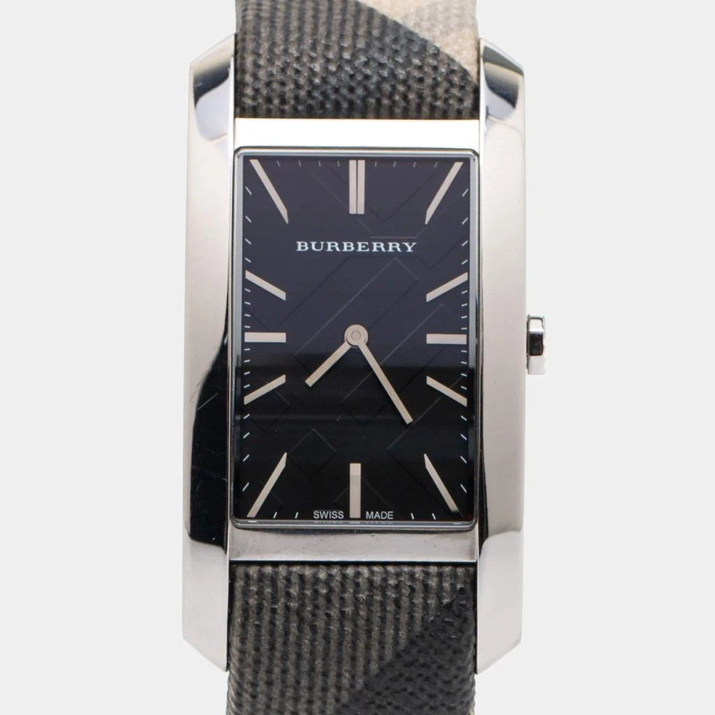 商品[二手商品] Burberry|Burberry Black Stainless Steel Leather Nova Check BU9405 Women's Wristwatch 25 mm,价格¥1287,第2张图片详细描述