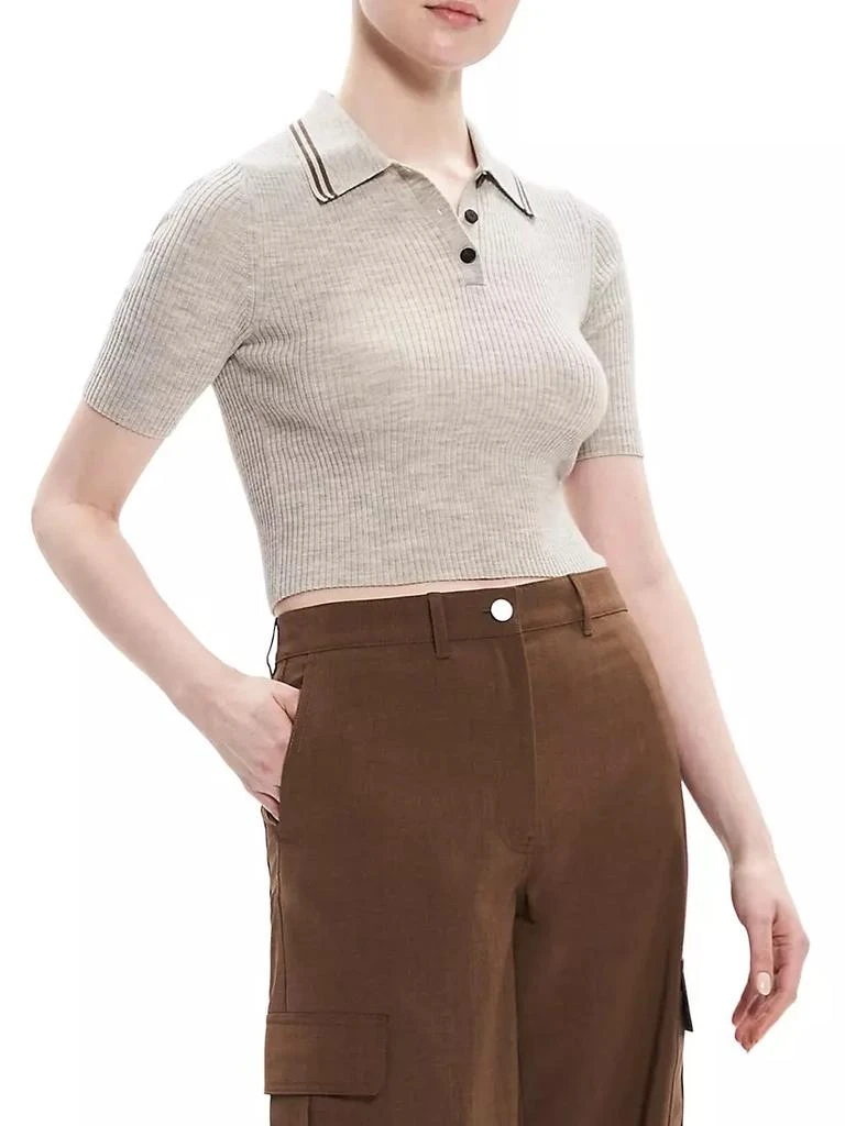 商品Theory|Stretch-Wool Polo Top,价格¥1104,第3张图片详细描述