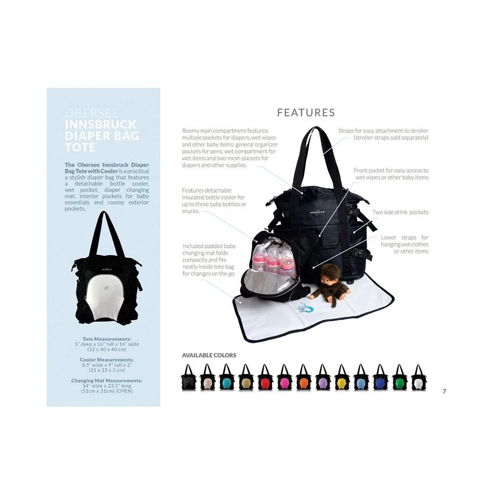 商品Obersee|Innsbruck Diaper Bag,价格¥521,第3张图片详细描述