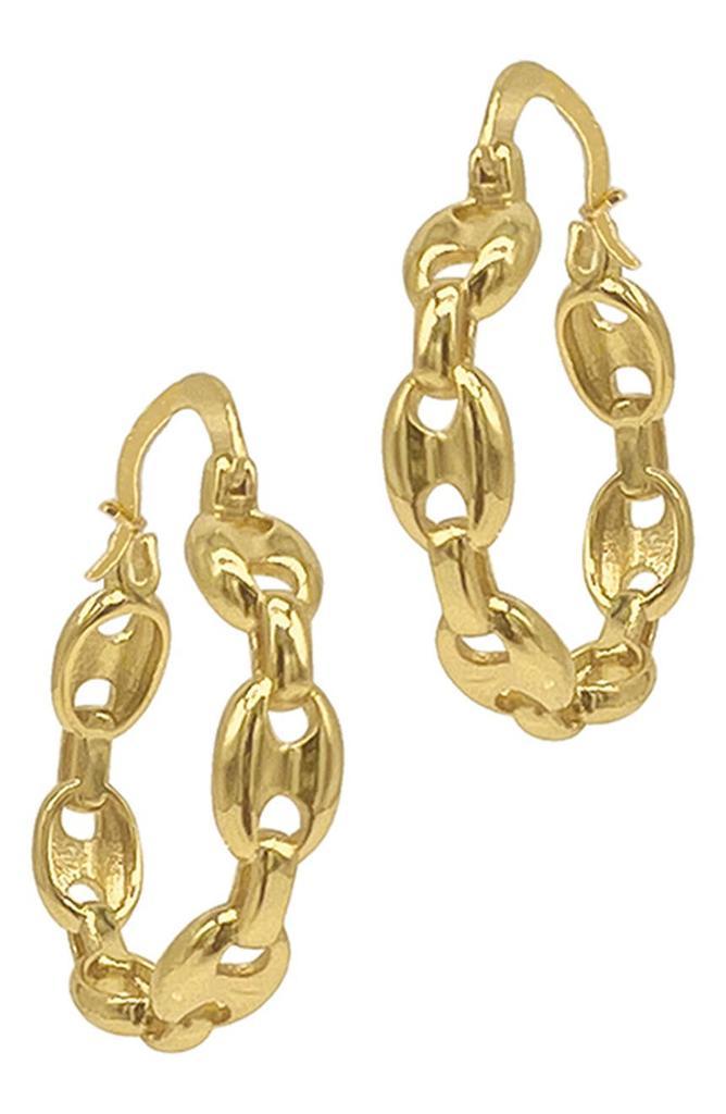 商品ADORNIA|14K Gold Plated Mariner Hoop Earrings,价格¥184,第1张图片