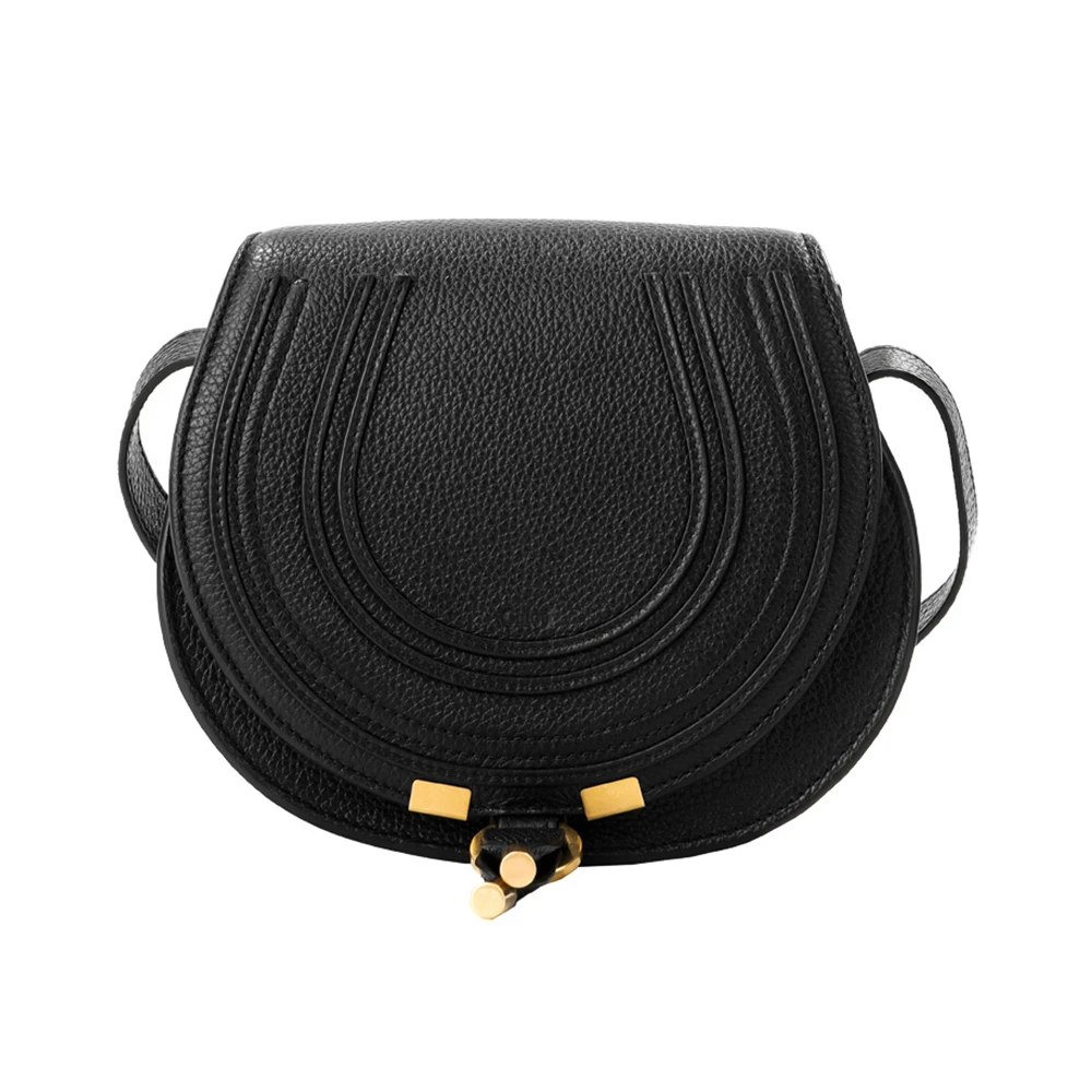 商品Chloé|CHLOE' 女士黑色迷你皮革马鞍包 C21AS680-F01-001,价格¥5964,第1张图片