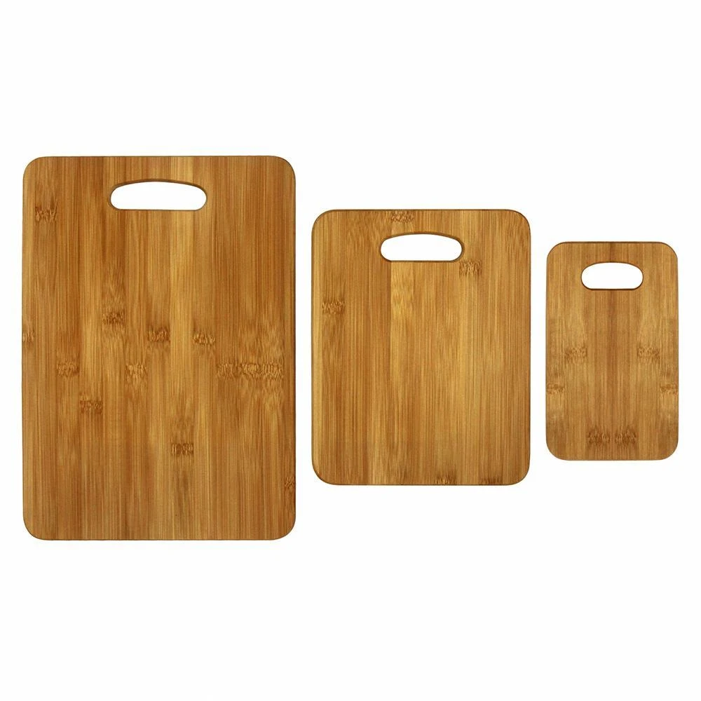 商品Oceanstar|3-Piece Bamboo Cutting Board Set, Rounded,价格¥294,第3张图片详细描述