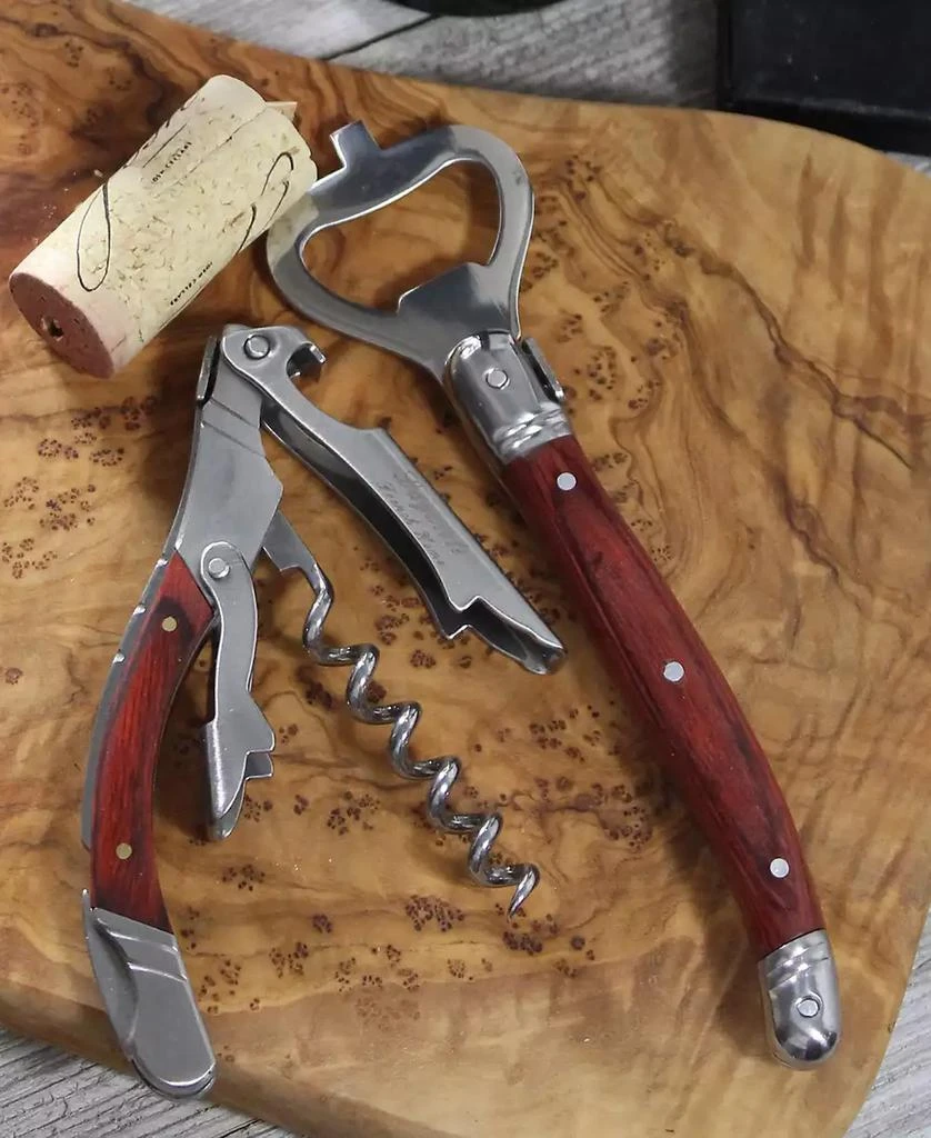 商品French Home|Laguiole Bottle Opener Bar Set with Pakkawood Handles, 2 Piece.,价格¥445,第3张图片详细描述