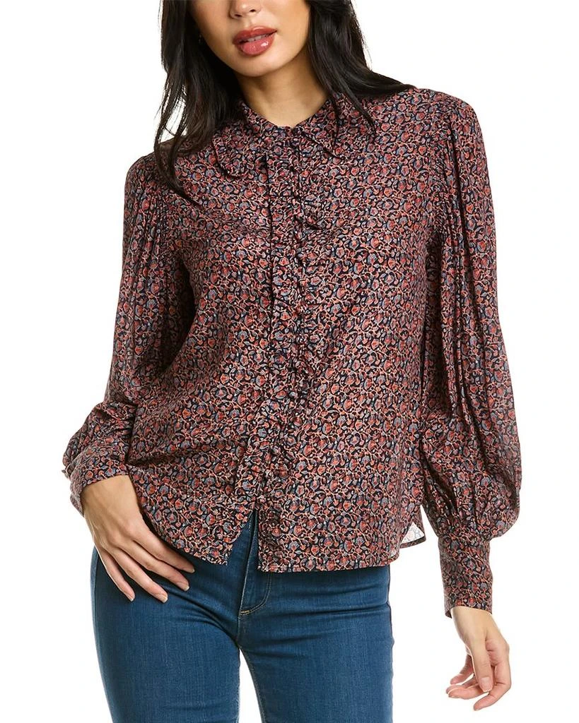 商品Rebecca Taylor|Rebecca Taylor Wren Fleur Silk Blouse,价格¥563,第1张图片